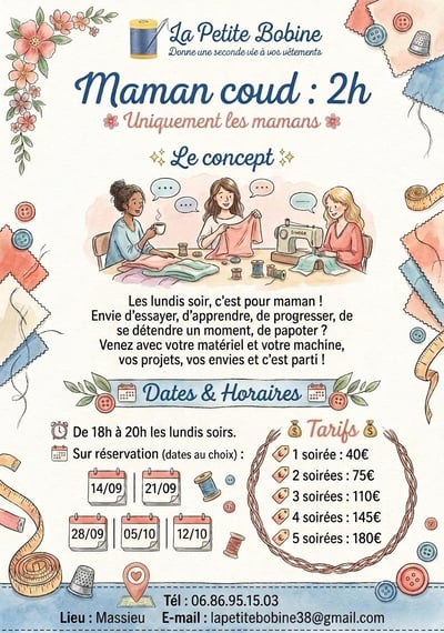 Affiche maman coud