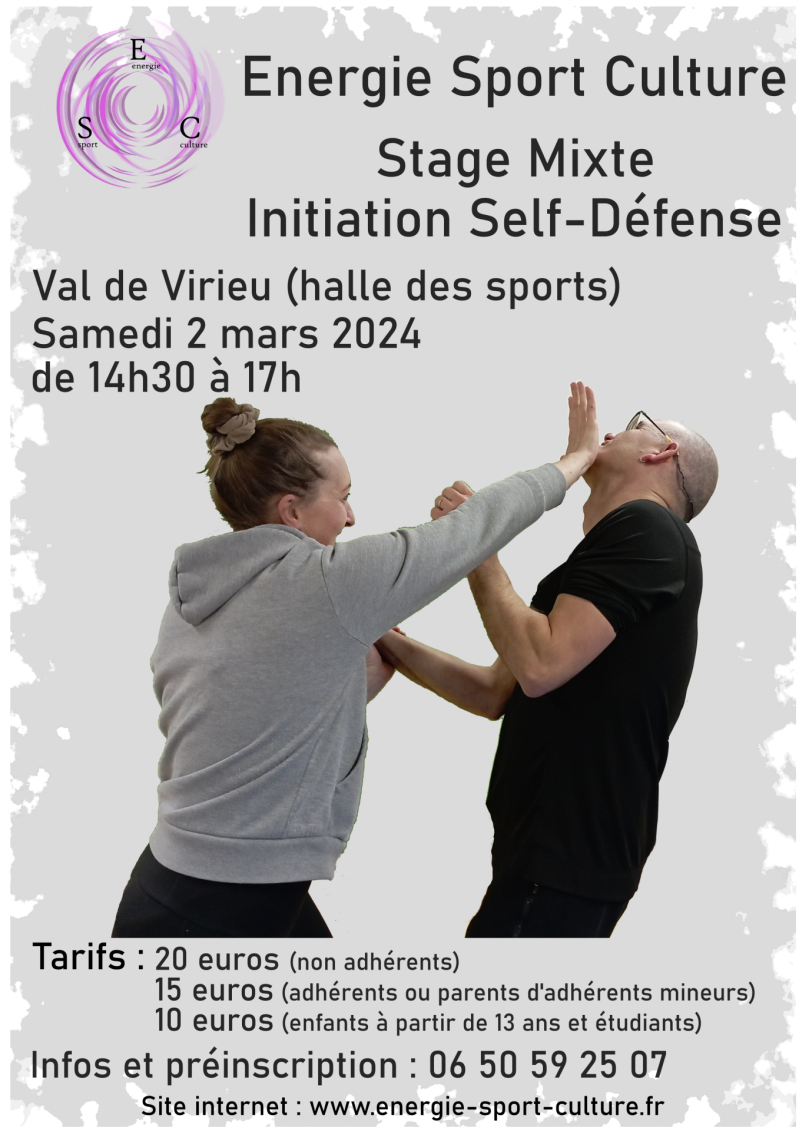 Affiche self defense initiation mars 2024